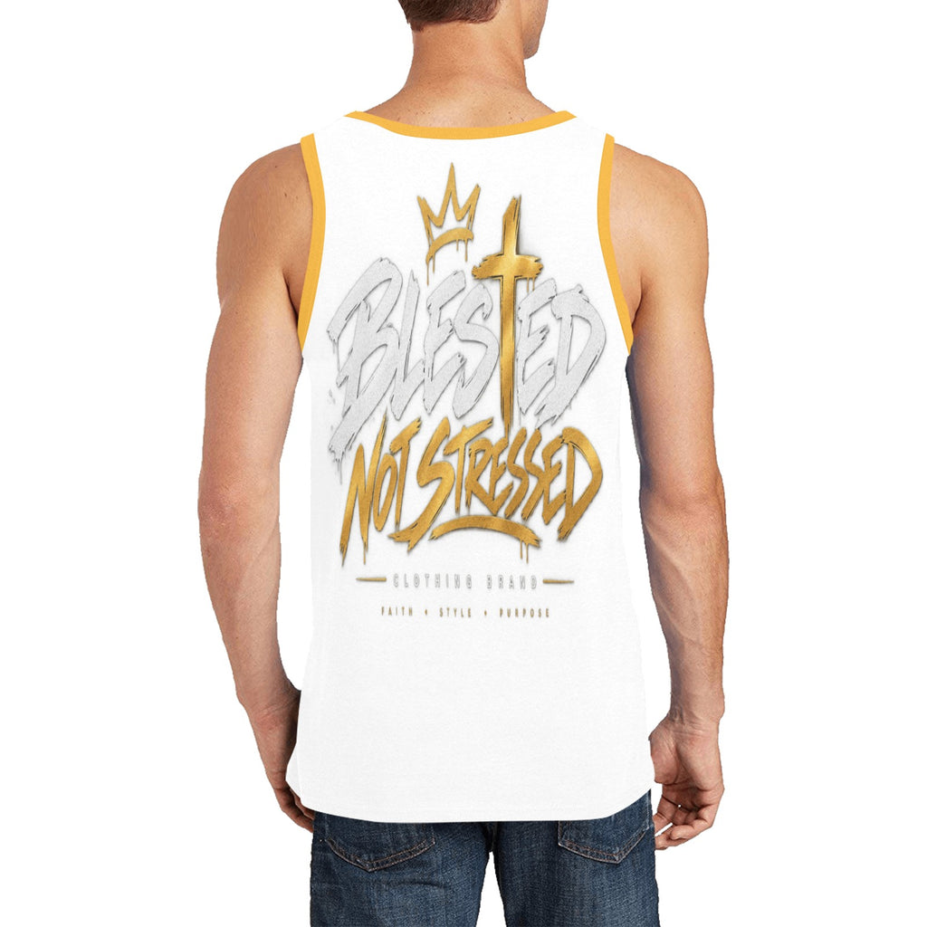 Blessed Not Stressed Men's All-Over Print Tank Top