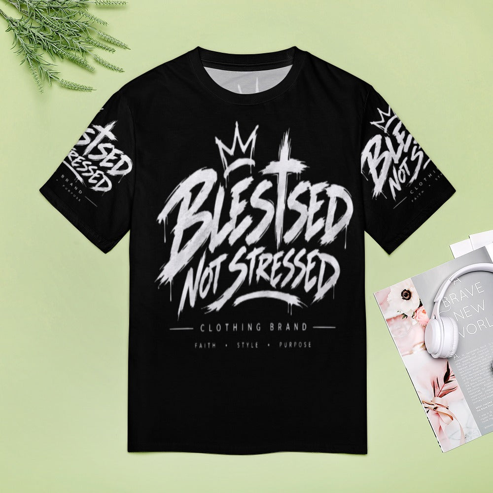 Blessed Not Stressed Women's All-Over Print T-Shirt