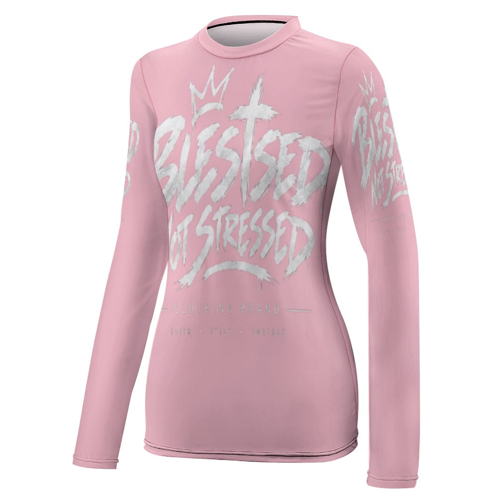 Blessed Not Stressed Women's Lightweight Long Sleeve T-Shirt