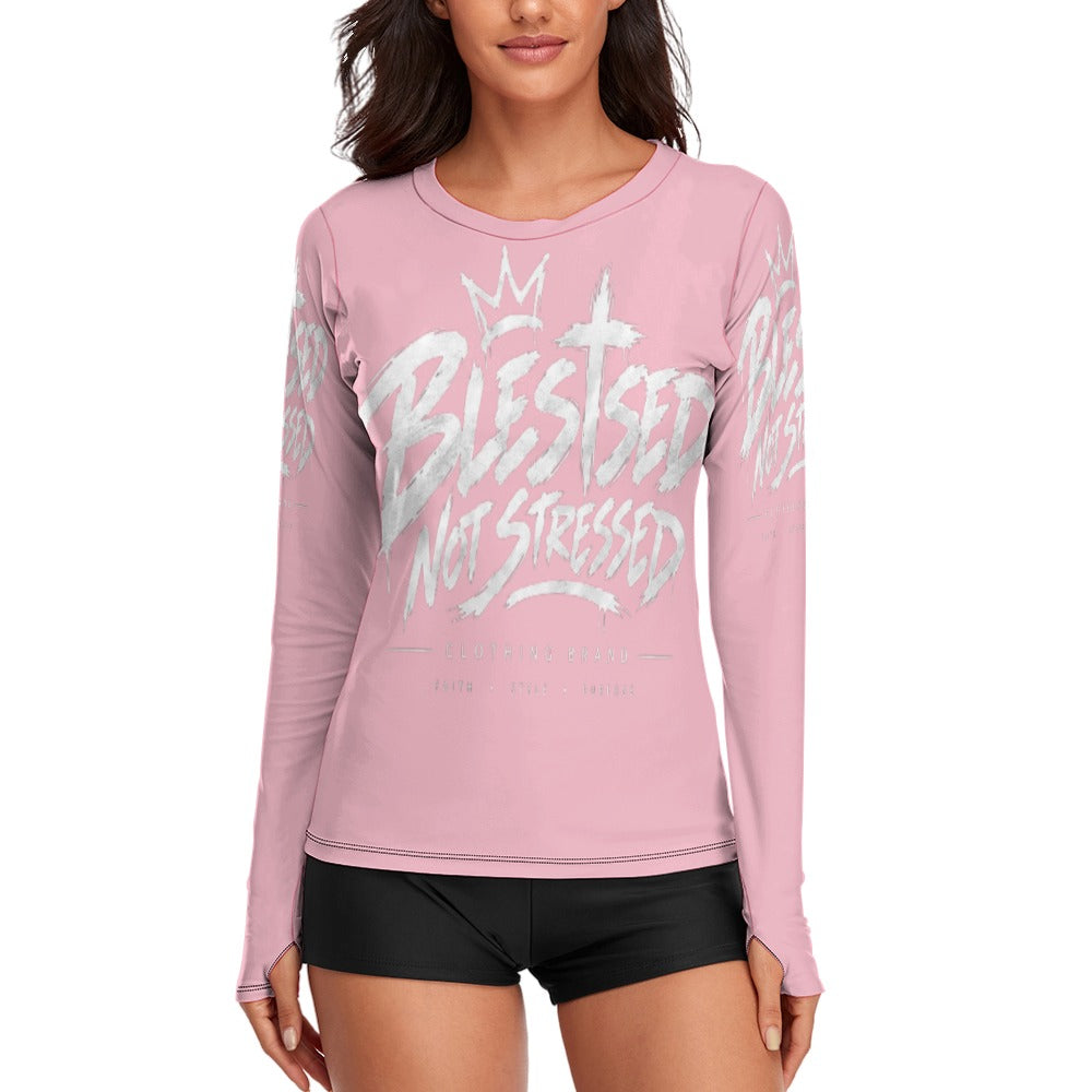 Blessed Not Stressed Women's Lightweight Long Sleeve T-Shirt