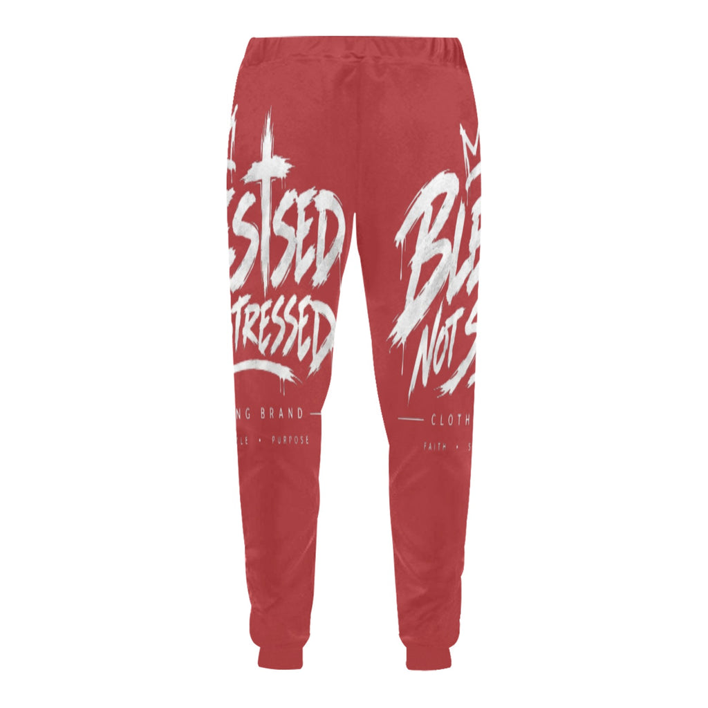 Blessed Not Stressed Relaxed-Fit Drawstring Sweatpants