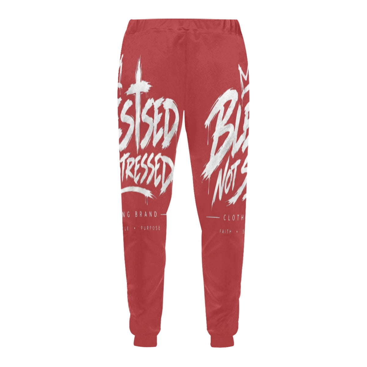 Blessed Not Stressed Relaxed-Fit Drawstring Sweatpants