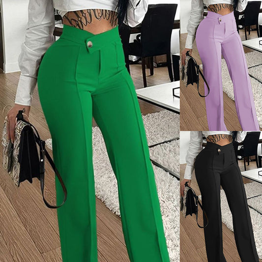 Slim Straight-leg Pants  For Womens Clothing