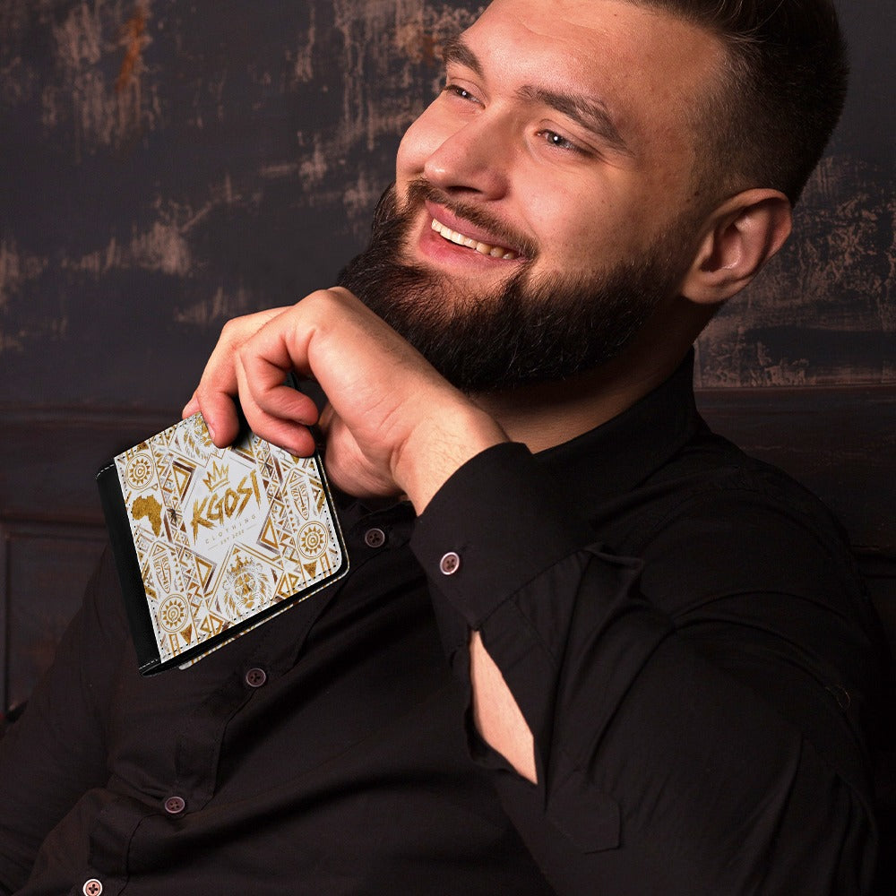 KGOSI PU Leather Wallet with Two-Sided Designs