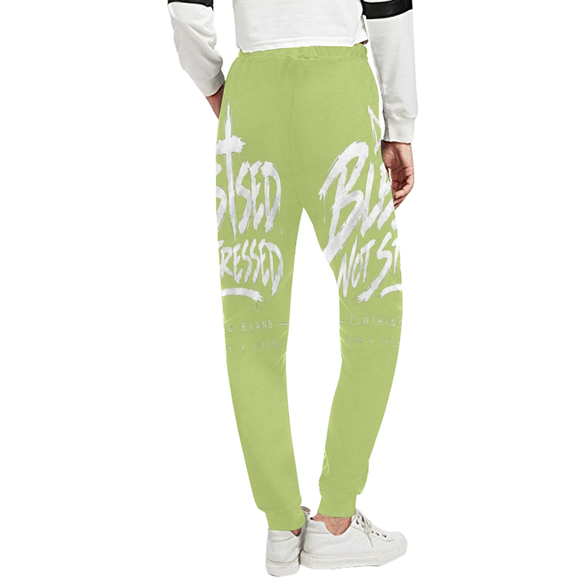 Blessed Not Stressed Relaxed-Fit Drawstring Sweatpants