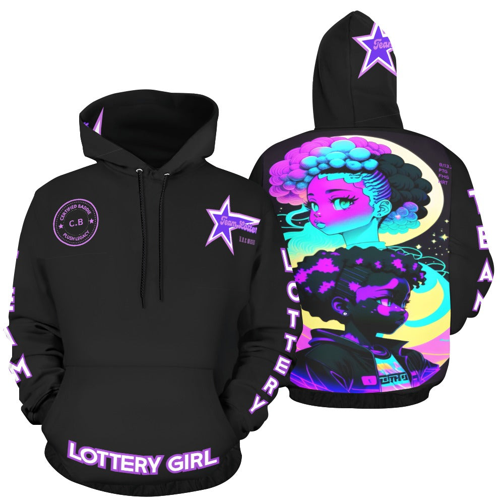 TEAM LOTTERY U.O.E WEAR Women's All Over Print Hoodie (Model H13)