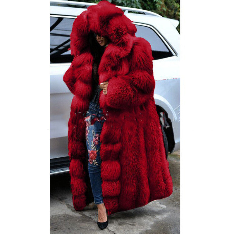 Womens luxurious Faux Fur Coat
