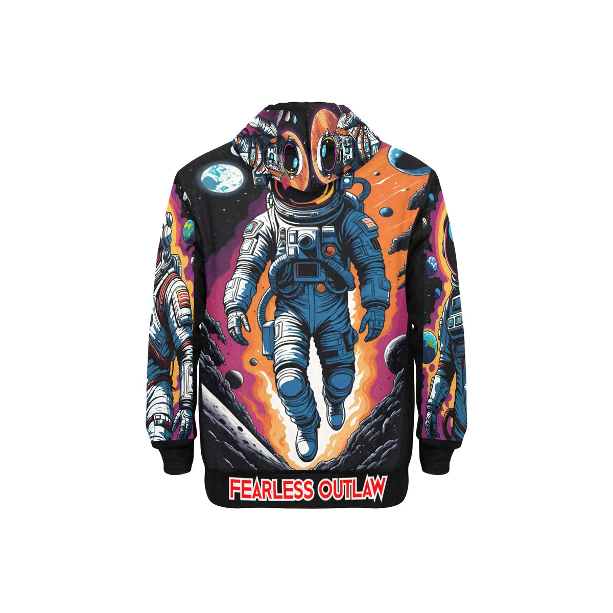 FEARLESS OUTLAW Men's Long Sleeve Fleece Hoodie (H55)