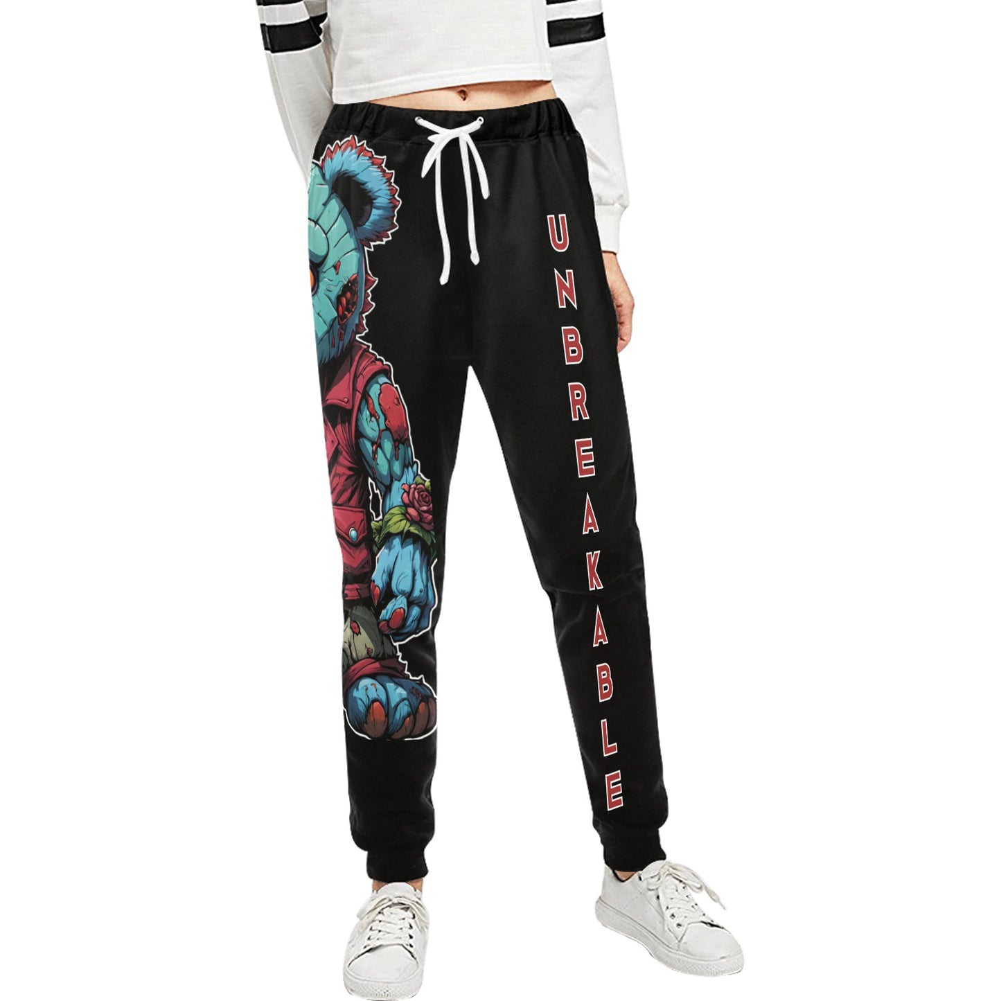 UNBREAKABLE ZOMBIE BEAR Casual Sweatpants (Model L11)