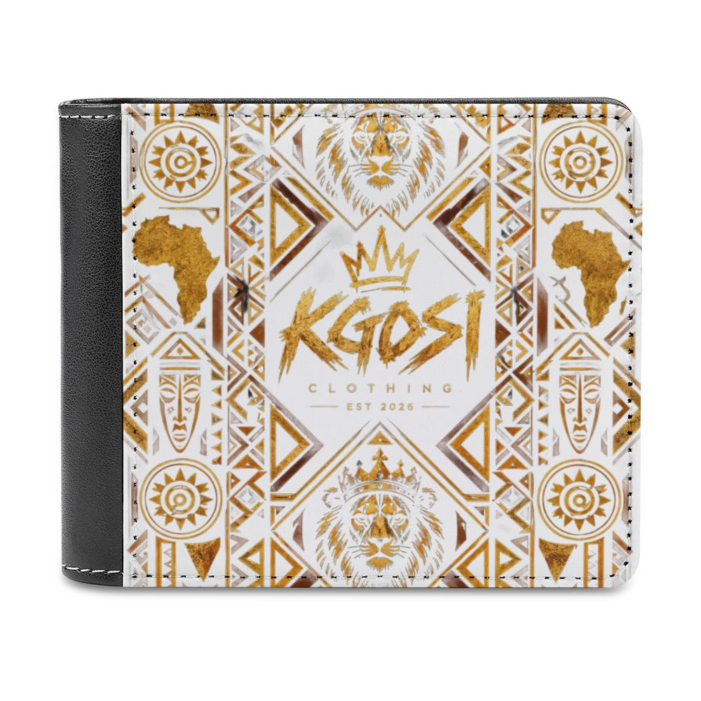 KGOSI PU Leather Wallet with Two-Sided Designs