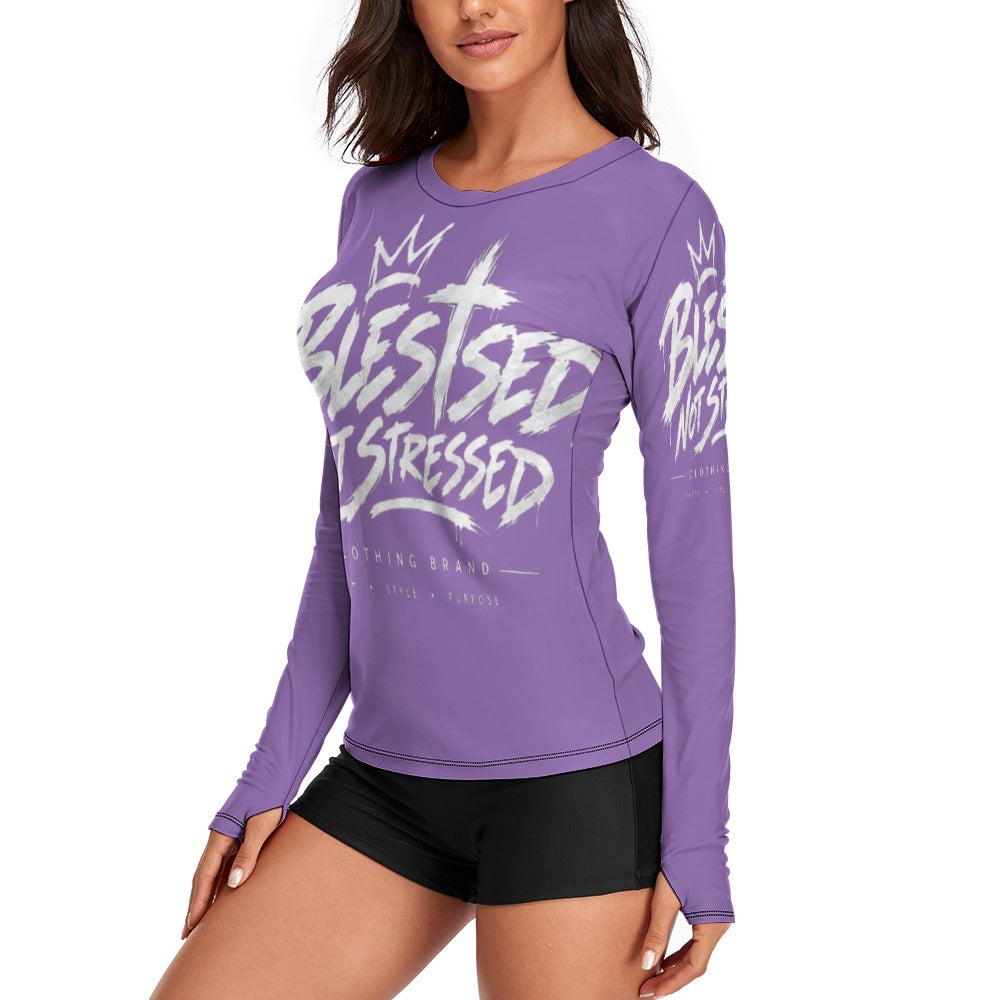 Blessed Not Stressed Women's Lightweight Long Sleeve T-Shirt