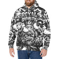 RDC BLACK WHITE LIT EMOJI Men's Long Sleeve Fleece Hoodie (H55)