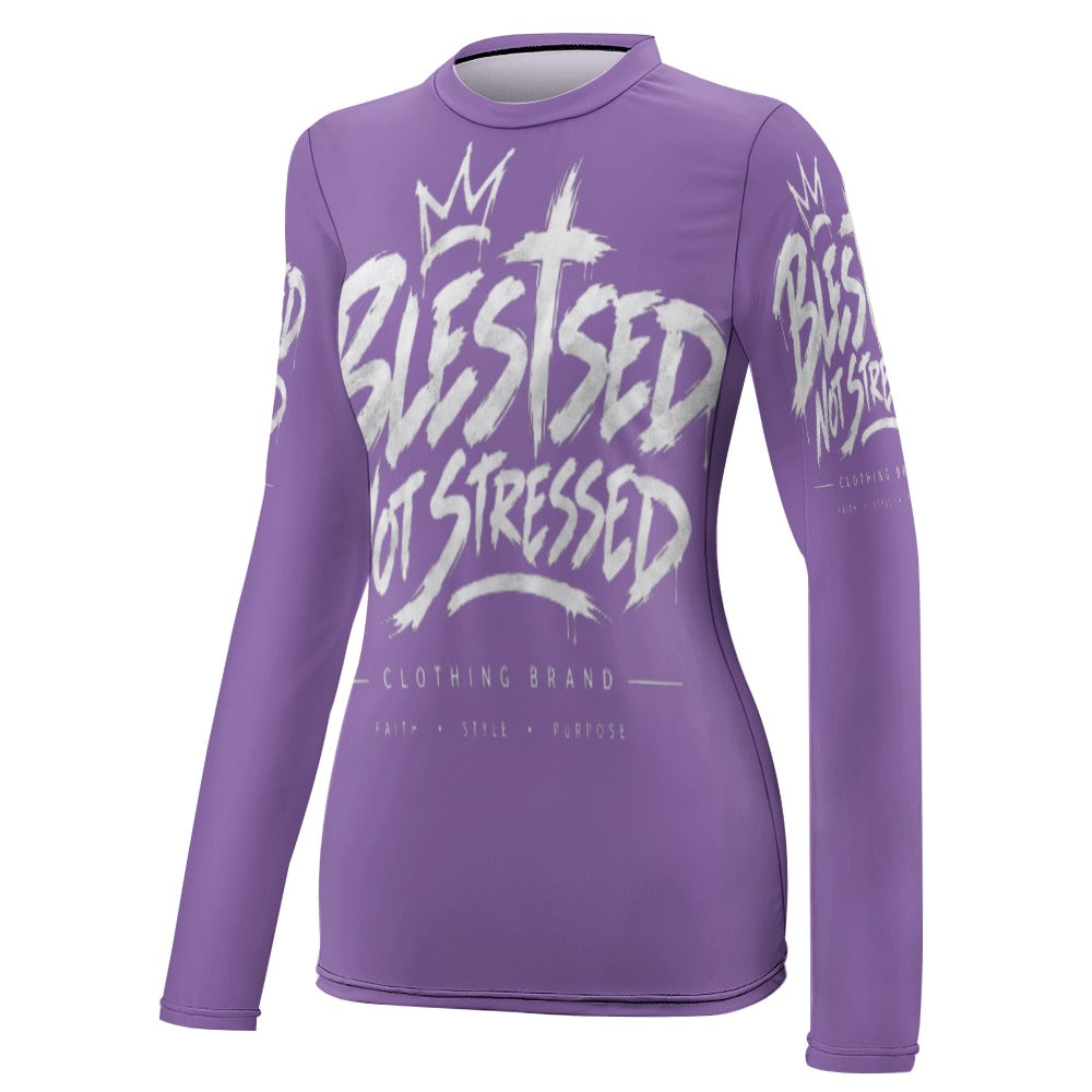 Blessed Not Stressed Women's Lightweight Long Sleeve T-Shirt