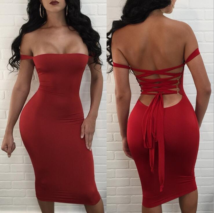 Beautiful solid color club dress