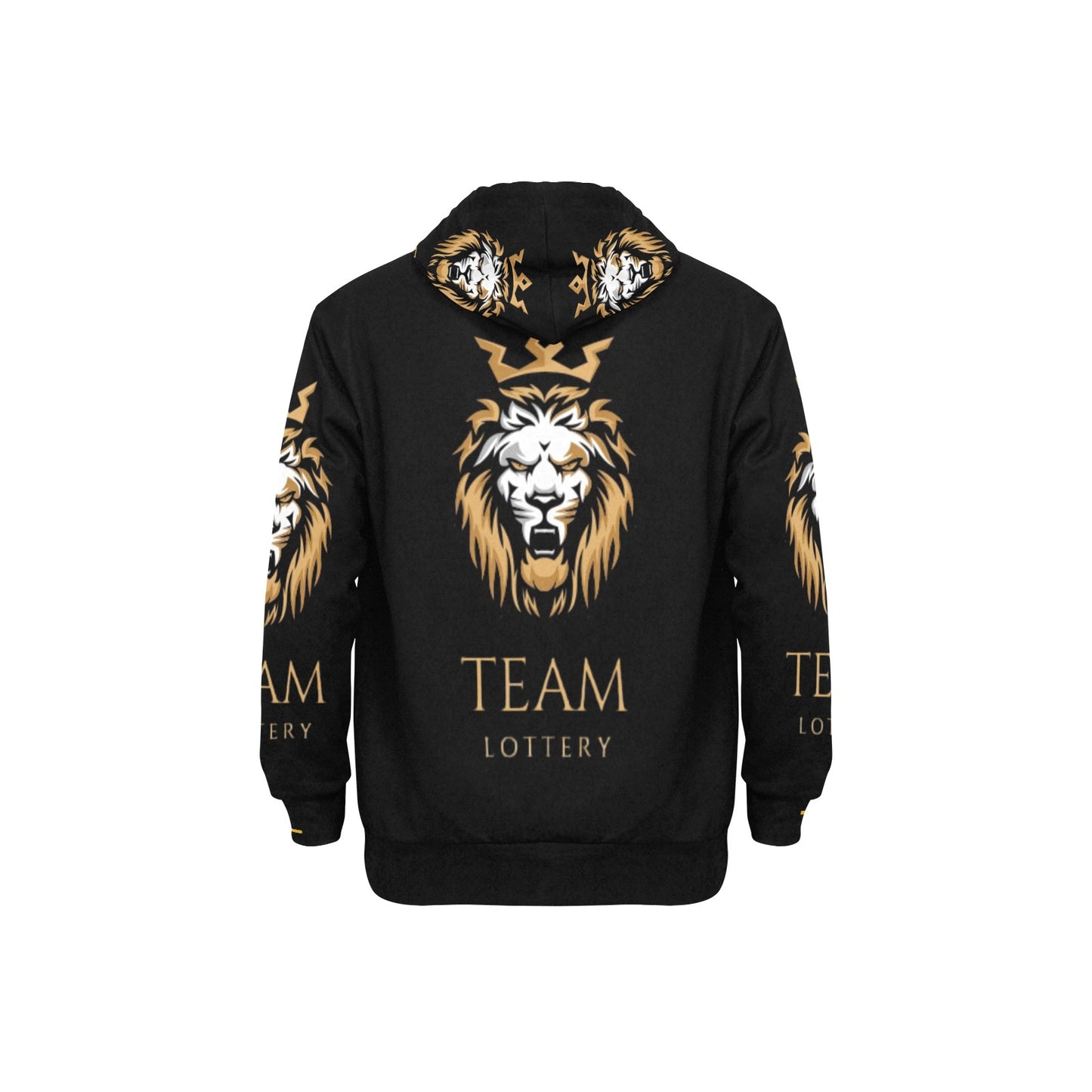 TEAM LOTTERY KING LION Men's Long Sleeve Fleece Hoodie (H55)