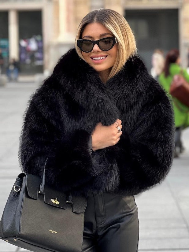 Women's Winter Plush Lapel Coat