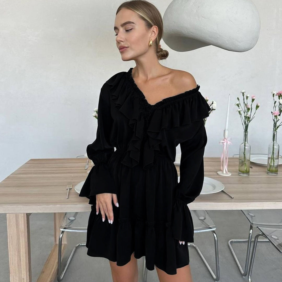 Flared short dress for women