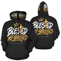 Blessed Not Stressed Men's Graphic Drawstring Hoodie