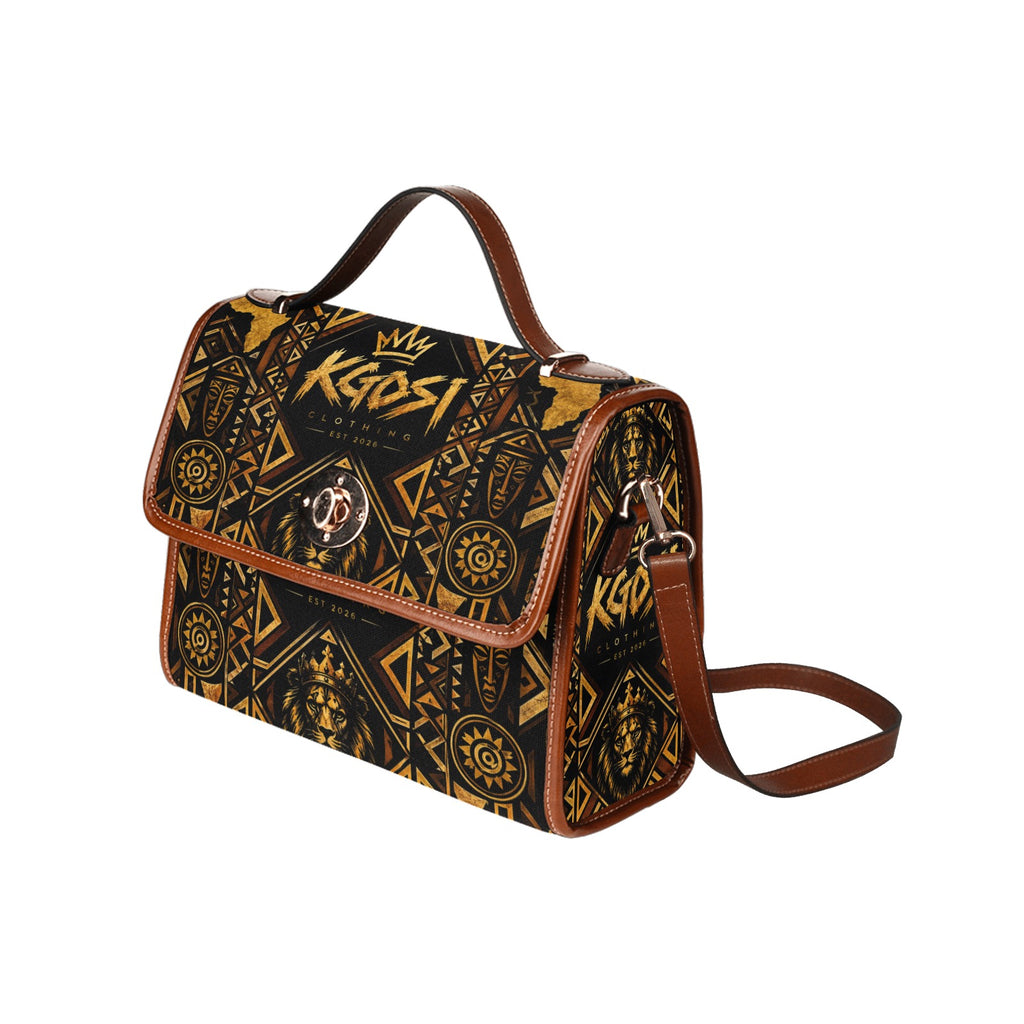 KGOSI LUXURY Waterproof Canvas Bag-Brown (All Over Print) (1641)