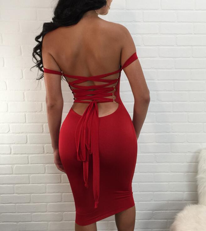 Beautiful solid color club dress