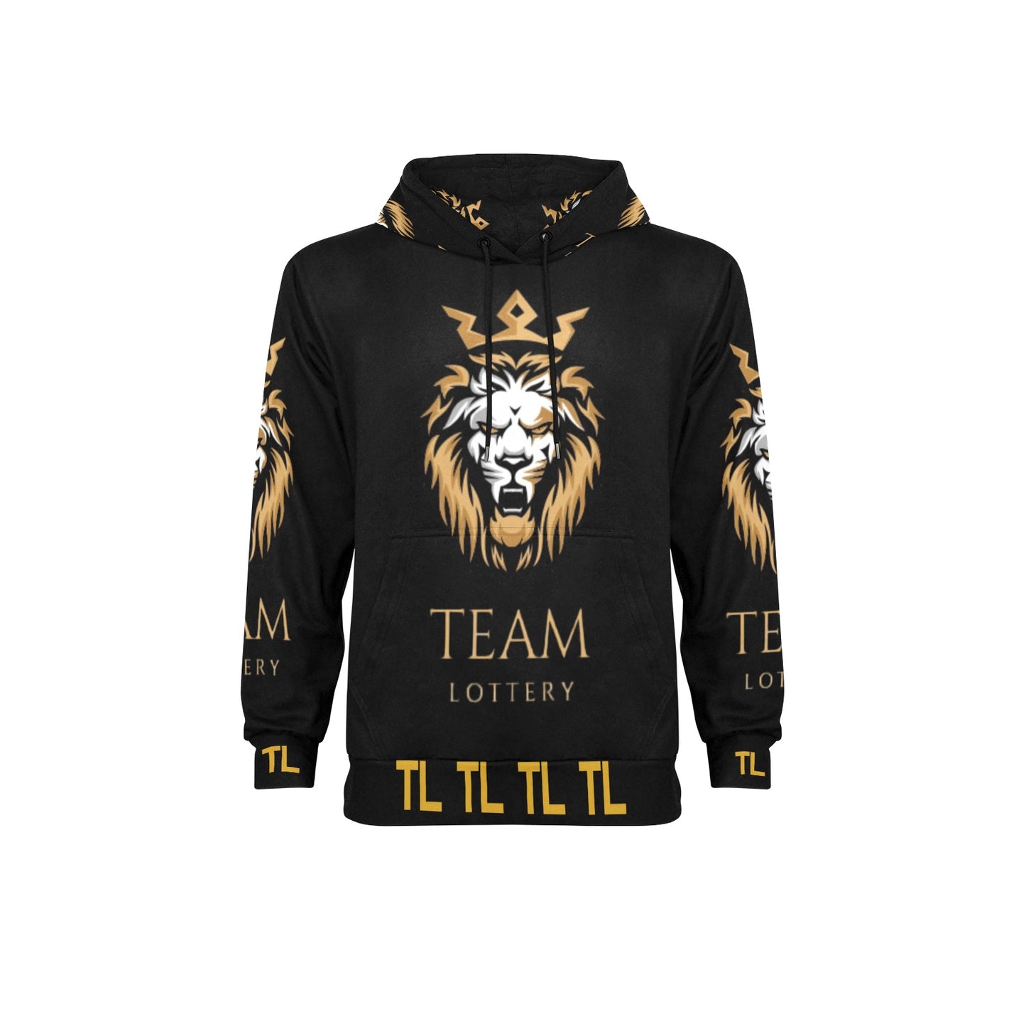 TEAM LOTTERY KING LION Men's Long Sleeve Fleece Hoodie (H55)