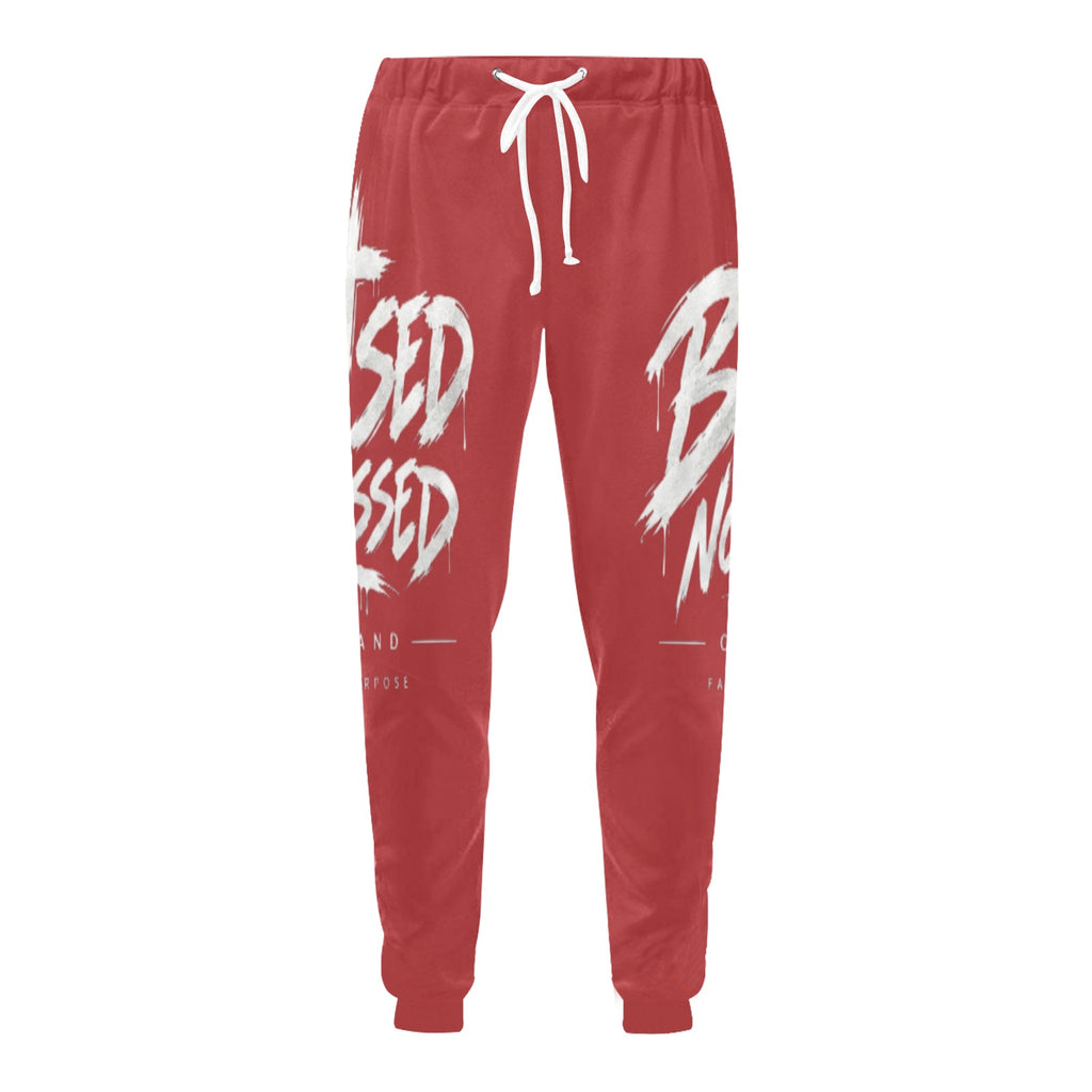 Blessed Not Stressed Relaxed-Fit Drawstring Sweatpants