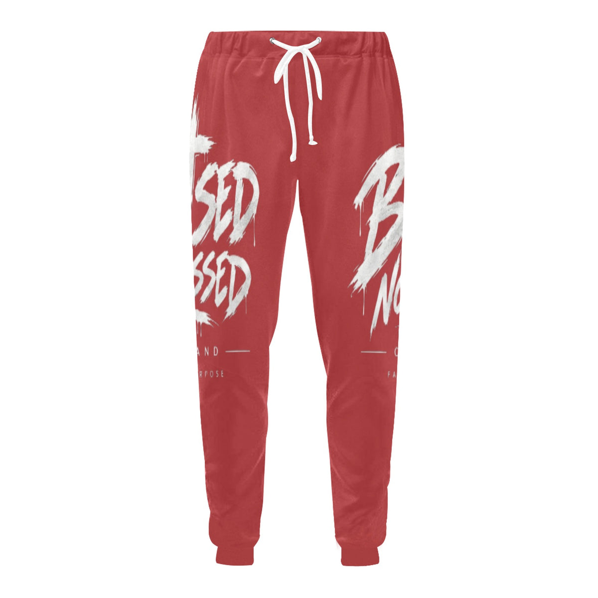 Blessed Not Stressed Relaxed-Fit Drawstring Sweatpants
