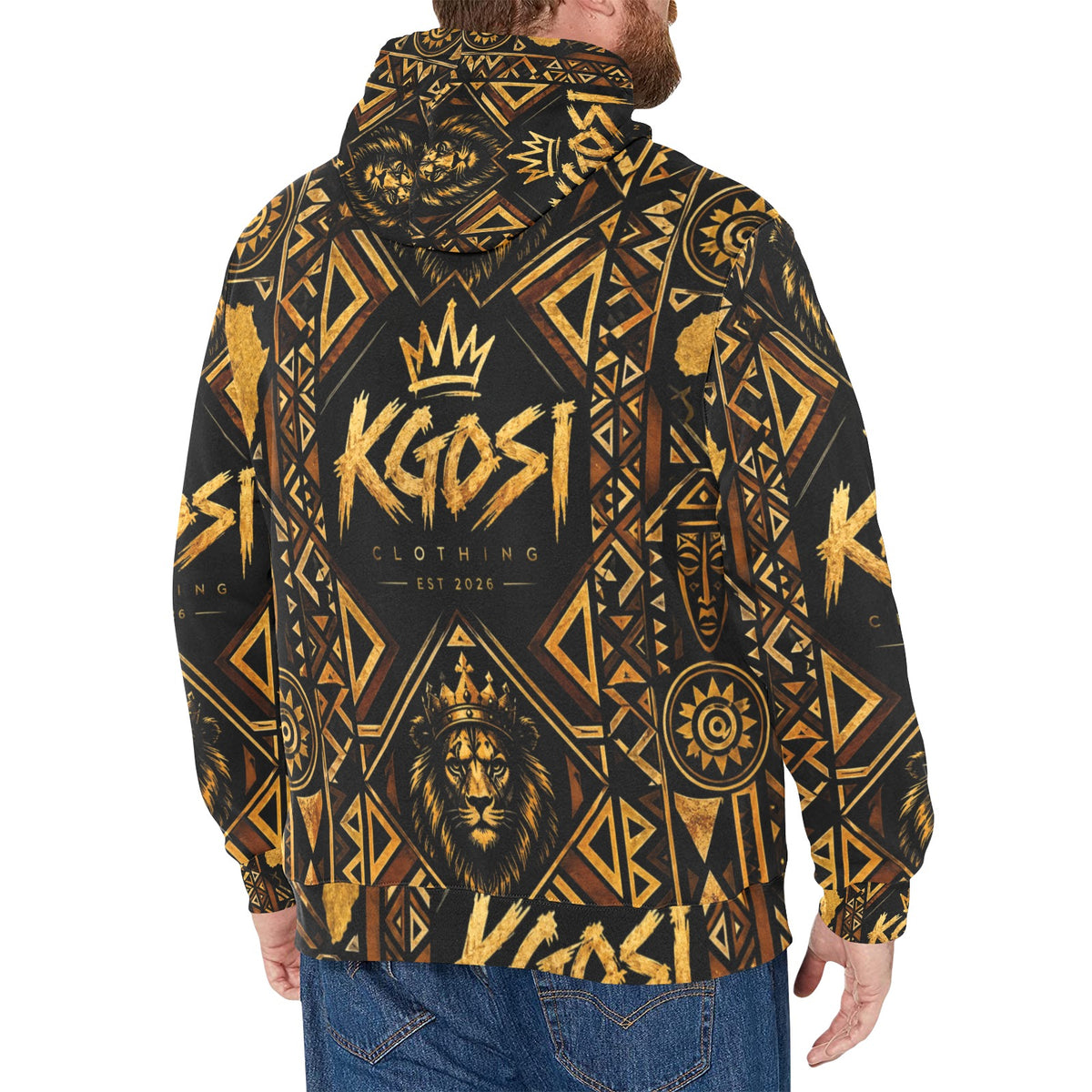 KGOSI Men's Long Sleeve Fleece Hoodie (H55)