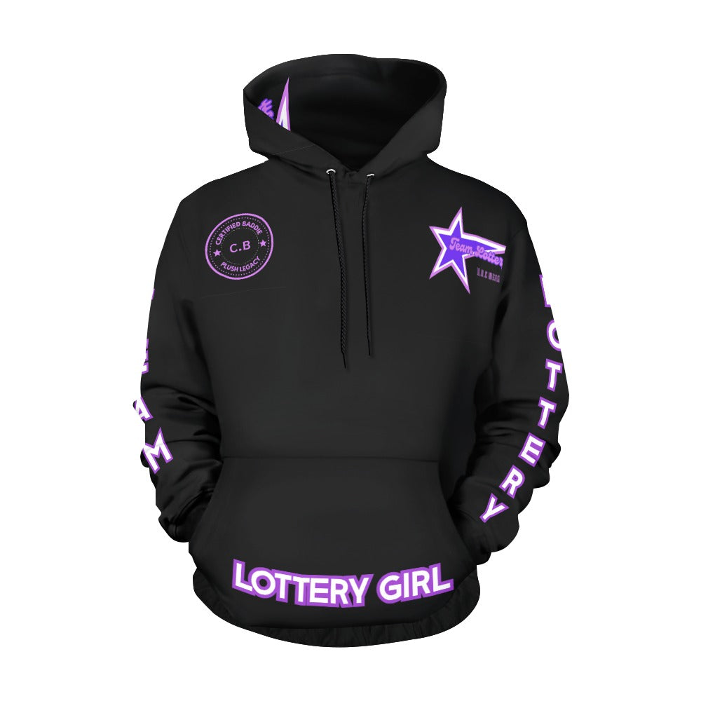 TEAM LOTTERY U.O.E WEAR Women's All Over Print Hoodie (Model H13)