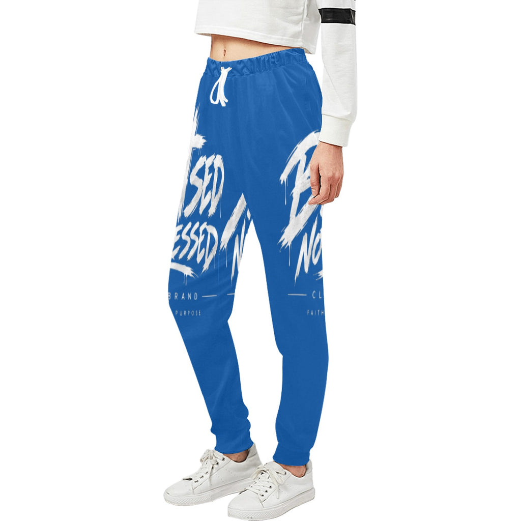 Blessed Not Stressed Relaxed-Fit Drawstring Sweatpants