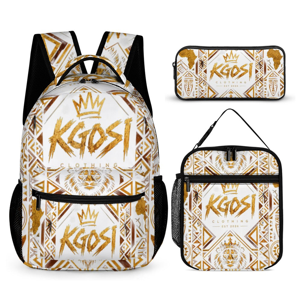 KGOSI Three-Piece Moneypack, Lunch Bag & Pencil Case Set