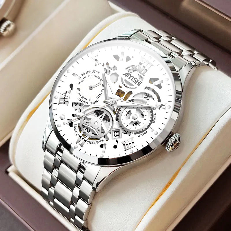 Men's Stainless Steel Waterproof luxurious watch
