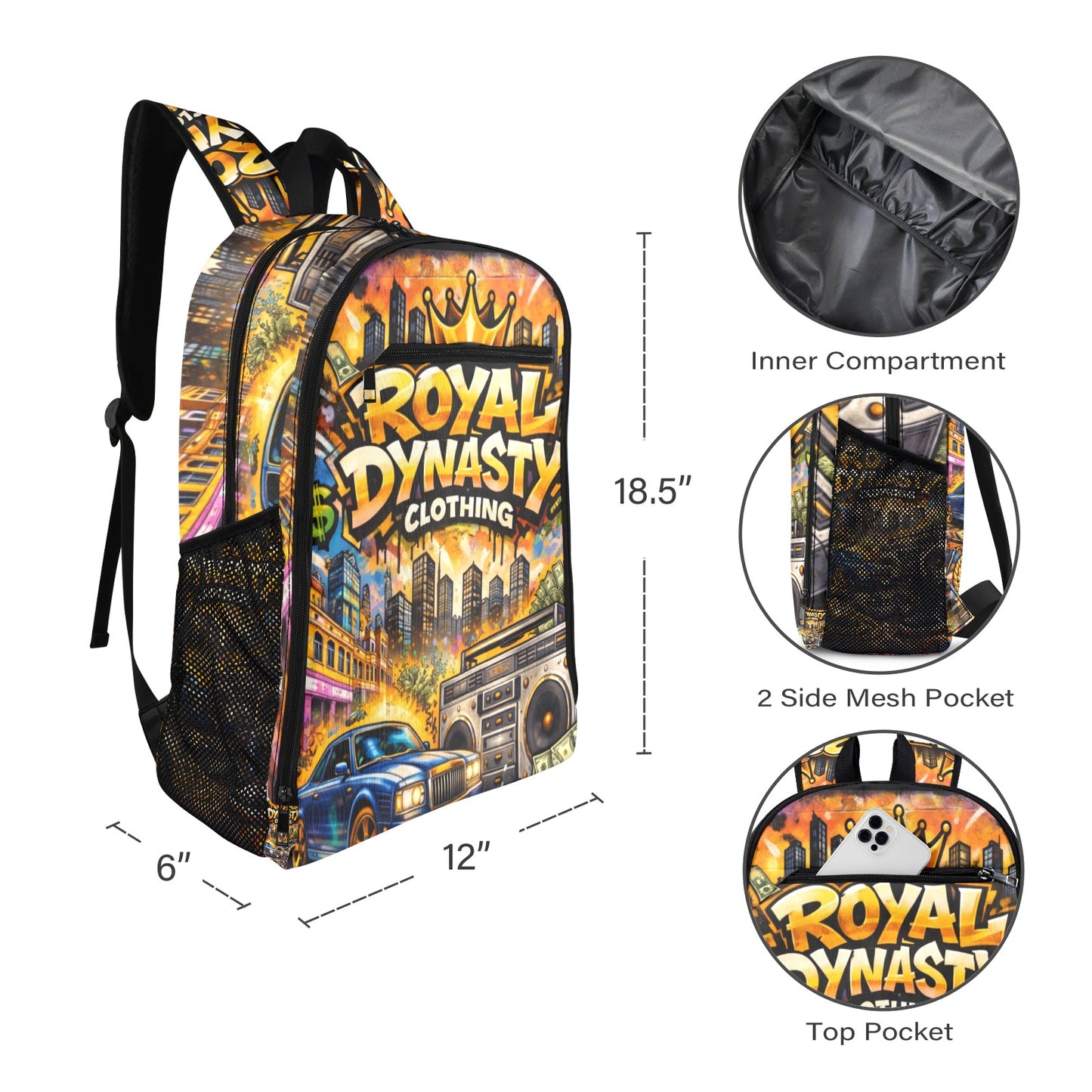 ROYAL DYNASTY BIG MONEY All Over Print Leisure Sports Backpack