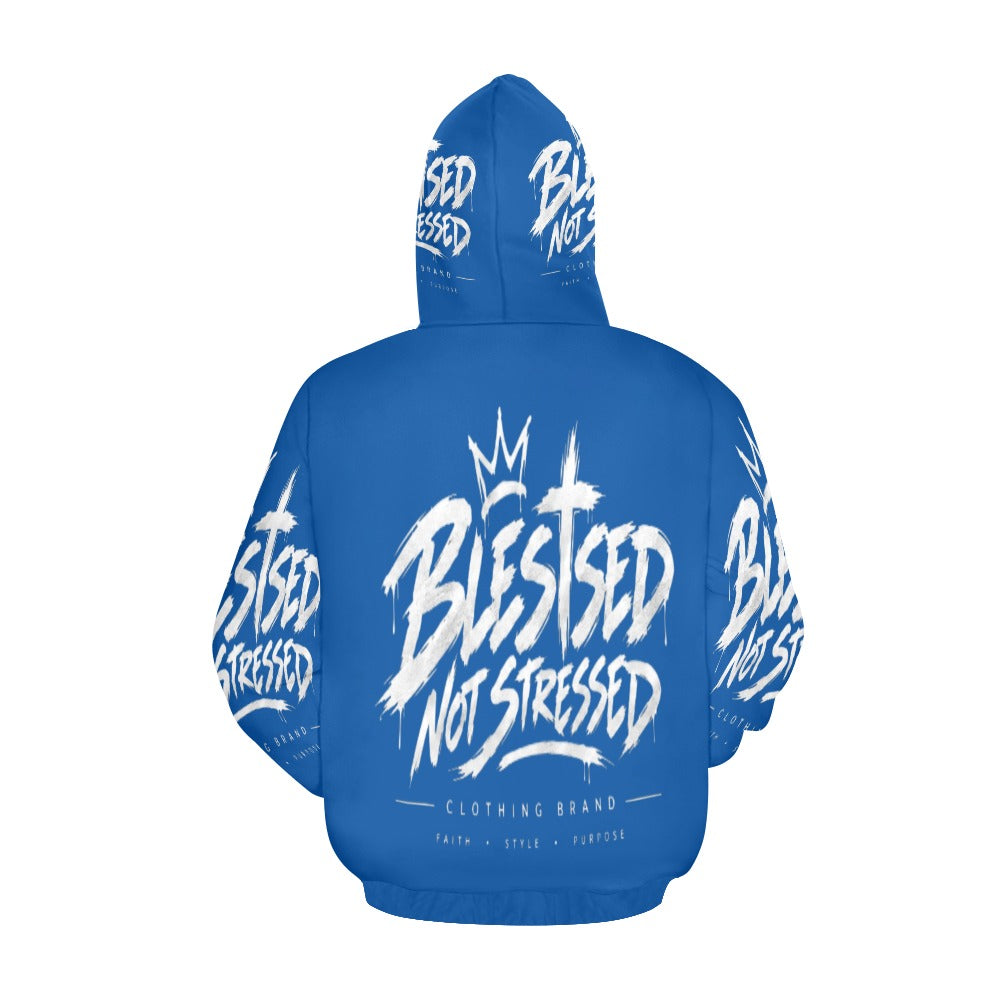 Blessed Not Stressed Women's Graphic Drawstring Hoodie