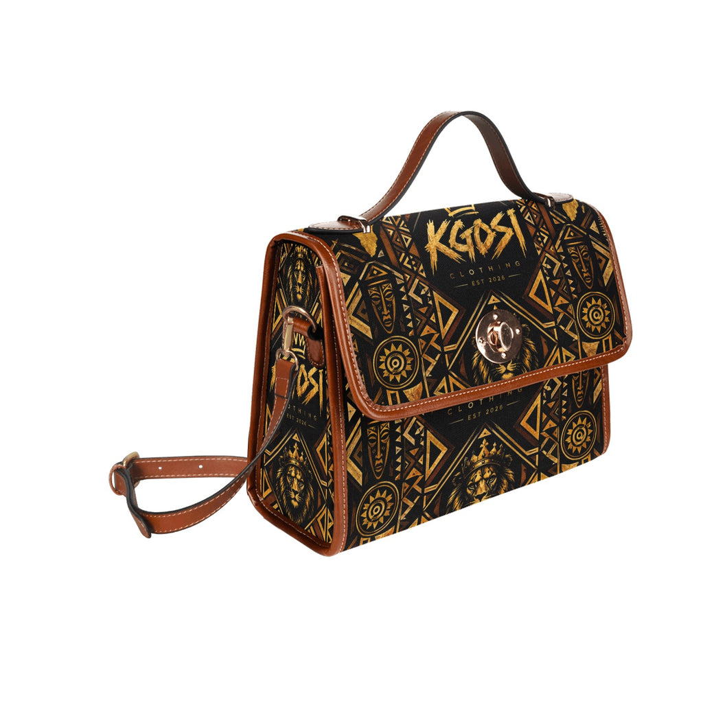 KGOSI LUXURY Waterproof Canvas Bag-Brown (All Over Print) (1641)