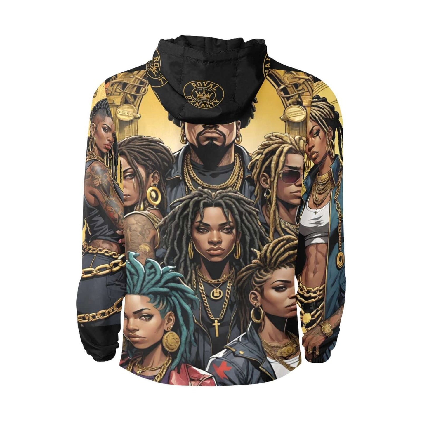 ROYAL DYNASTY 1 Men's All Over Print Quilted Windbreaker(Model H35)