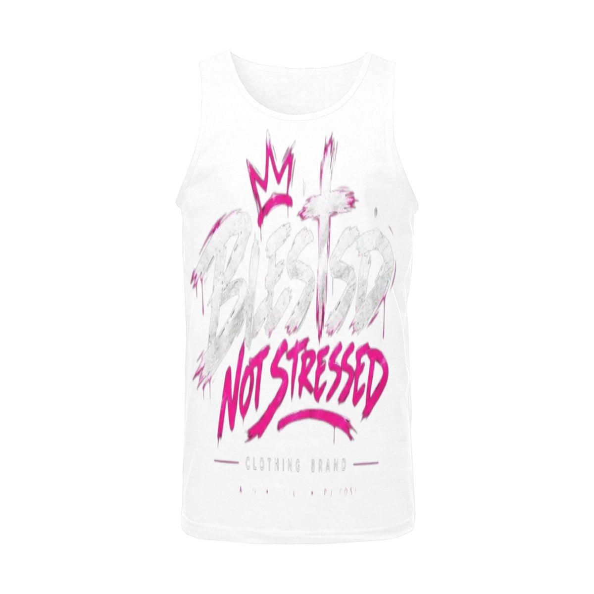 Blessed Not Stressed Men's Relaxed-Fit Graphic Tank Top