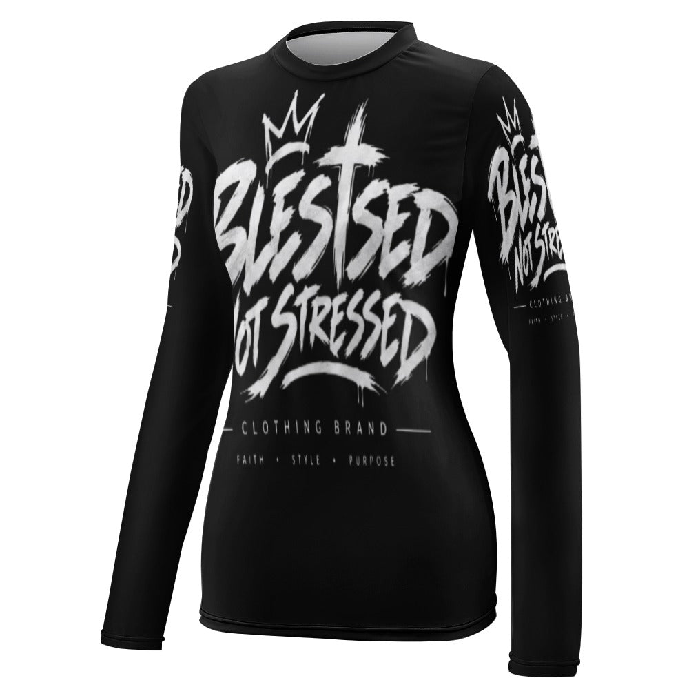 Blessed Not Stressed Women's Lightweight Long Sleeve T-Shirt