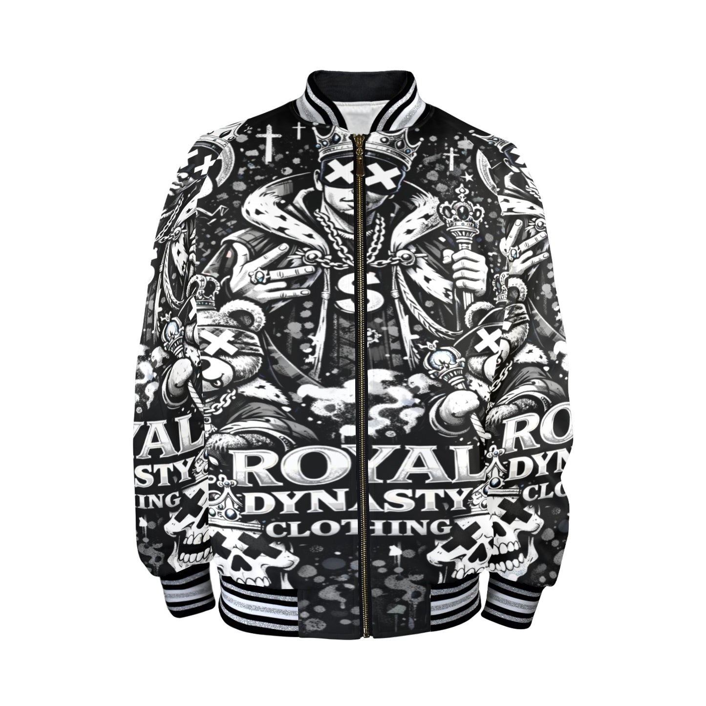 RDC EMOJI KING TYPE SHIII New Men's Striped Trim Bomber Jacket