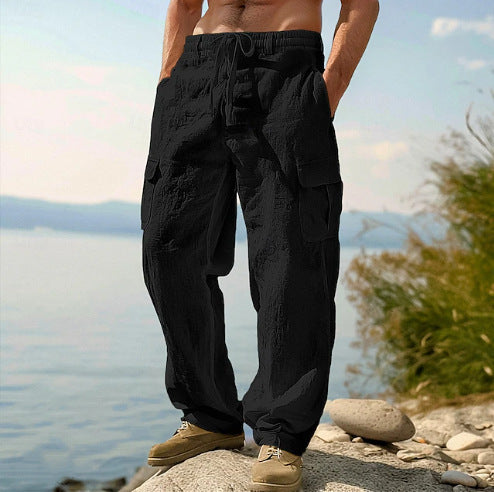 Men's Four Seasons  Loose Casual Wide-leg Pants