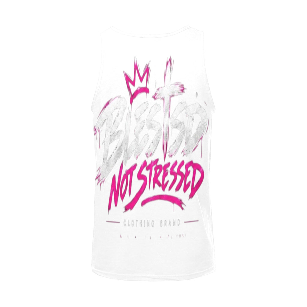 Blessed Not Stressed Men's Relaxed-Fit Graphic Tank Top