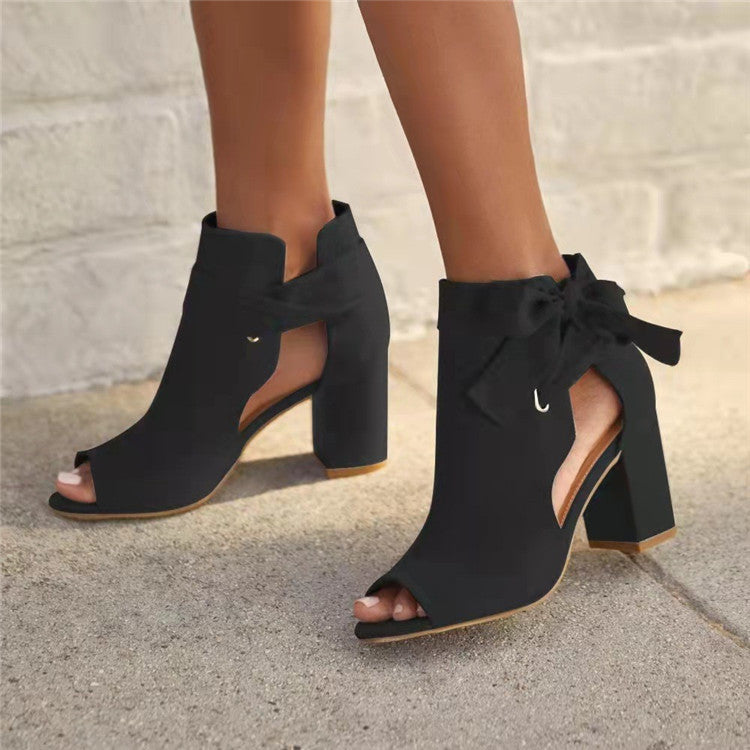 Women's European And American mid boot
