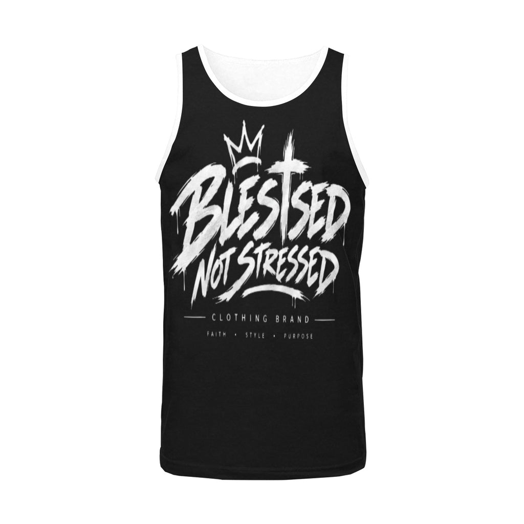 Blessed Not Stressed Men's Relaxed-Fit Printed Tank Top