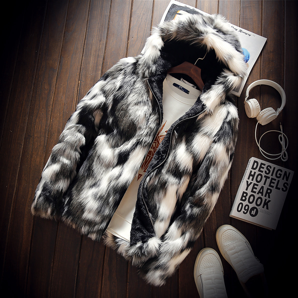 Autumn and winter luxury fur  jacket