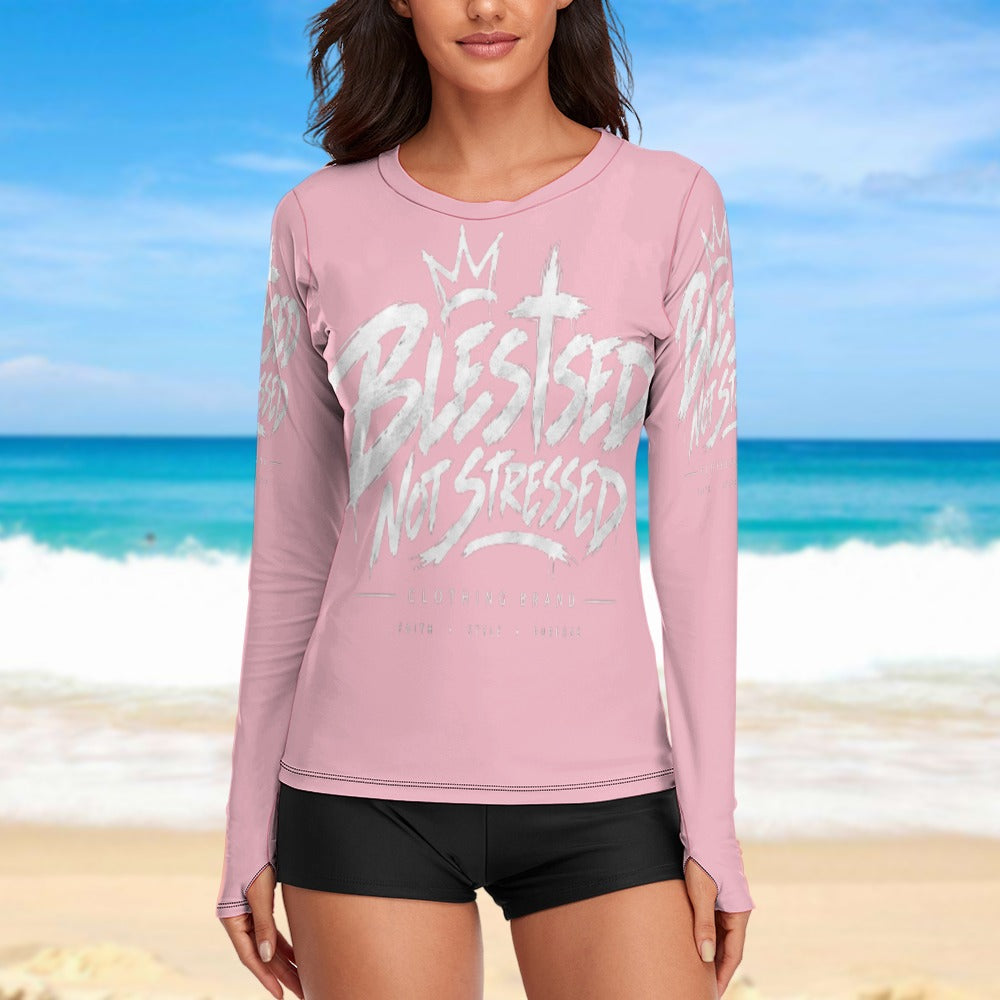 Blessed Not Stressed Women's Lightweight Long Sleeve T-Shirt