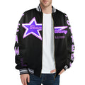 TEAM LOTTERY U.O.E WEAR Men's Striped Trim Bomber Jacket