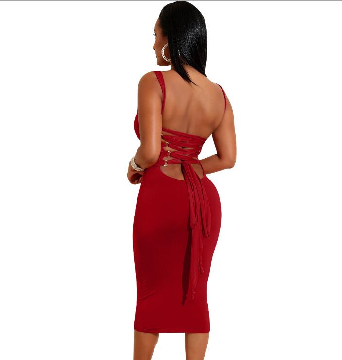 Beautiful solid color club dress