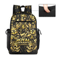 RDC BLACK AND GOLD KING EMOJI All Over Print Leisure Sports Backpack