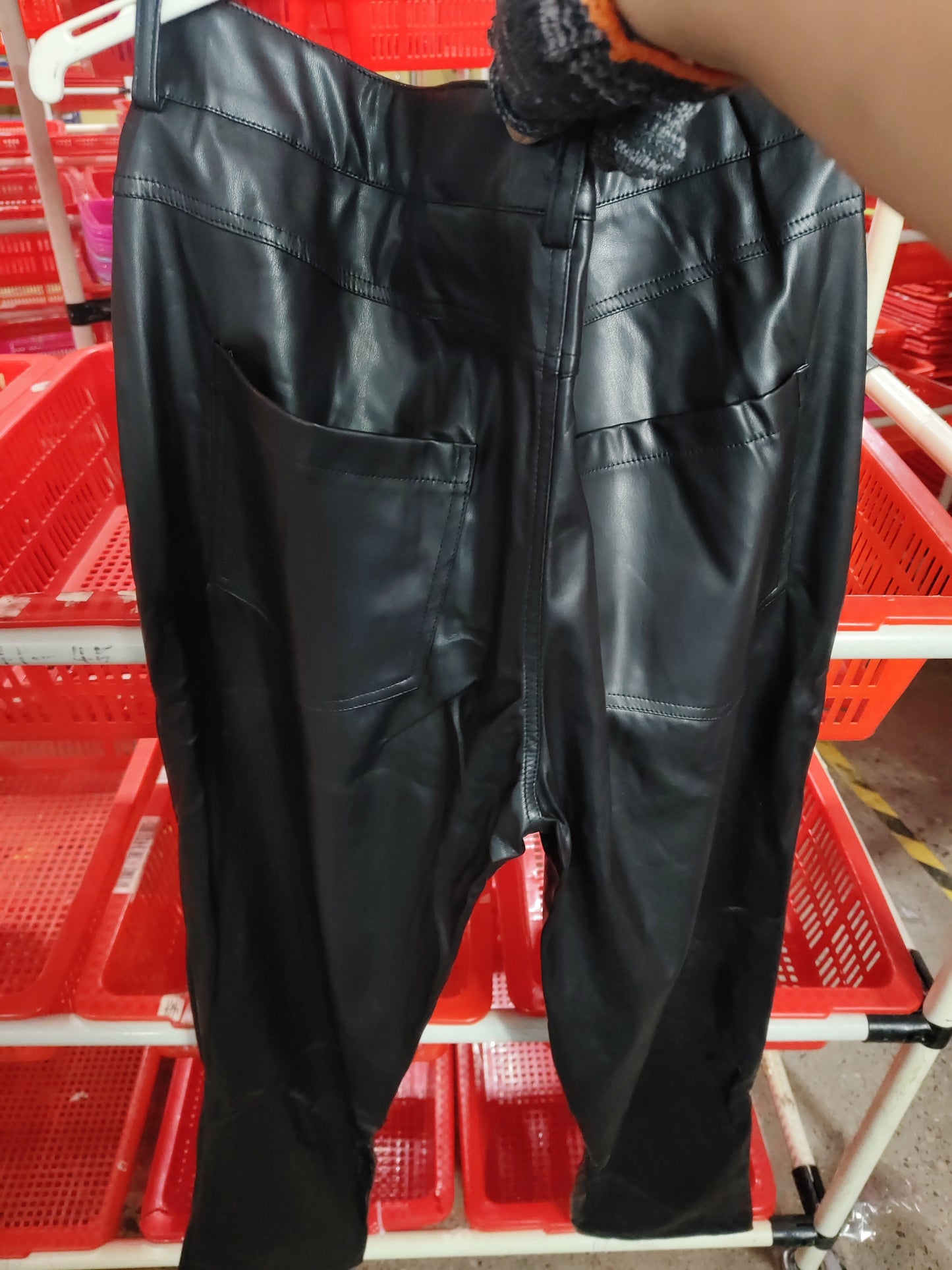 Solid Color Elastic premium Men's Leather Pants