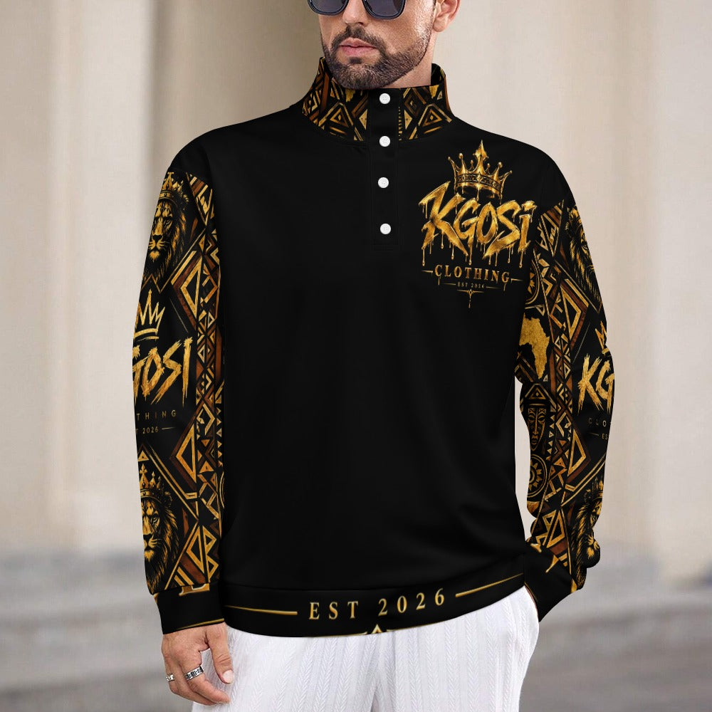 KGOSI Men's stand-up collar long-sleeved sweatshirt